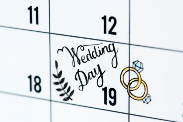 Wedding day calendar