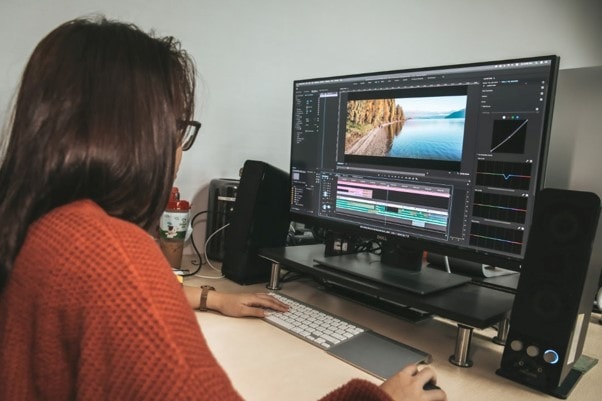 a video editor editing videos for final production